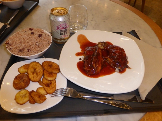 Poulet à la Jamaïcaine, Banane Plantain, Riz haricots rouges