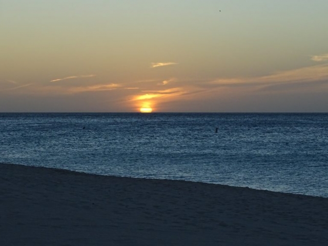 Couché de soleil Eagle Beach