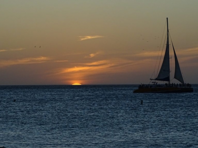 Couché de soleil Eagle Beach