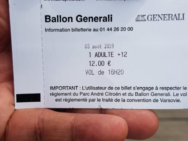 Billet Ballon Generali