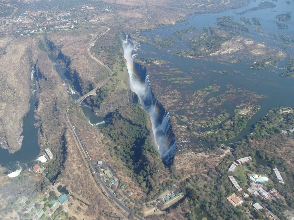 Chutes victoria vue du ciel