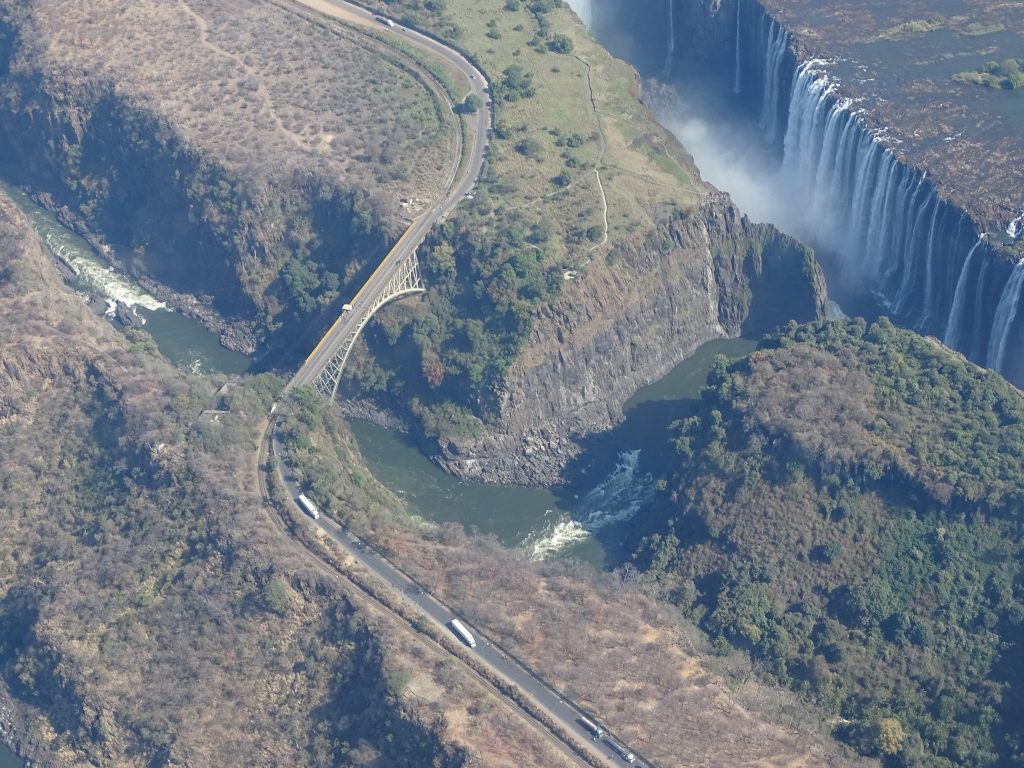 Chutes victoria vue du ciel